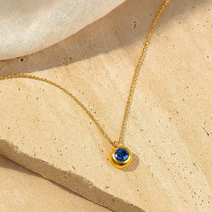 ANUSHKA JAIN JEWELLERY March Birthstone Necklace