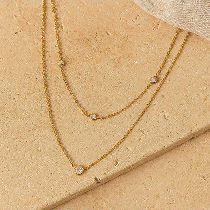 ANUSHKA JAIN JEWELLERY Stacked Diamond Essential Necklace