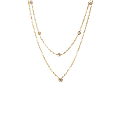 ANUSHKA JAIN JEWELLERY Stacked Diamond Essential Necklace