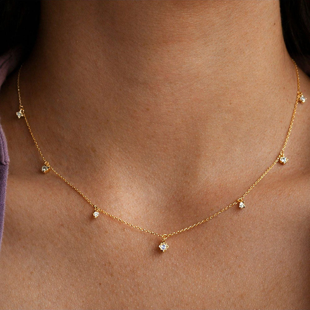 ANUSHKA JAIN JEWELLERY Drop Diamond Necklace