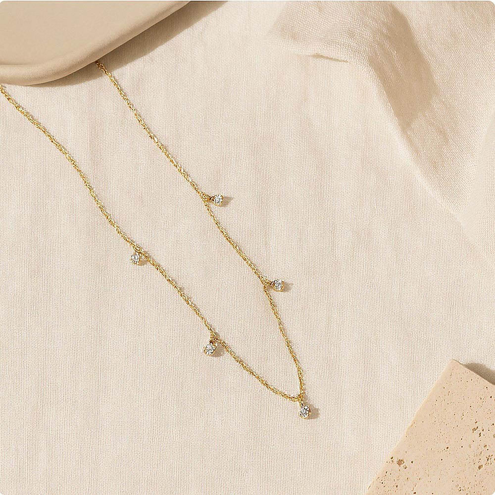 ANUSHKA JAIN JEWELLERY Drop Diamond Necklace
