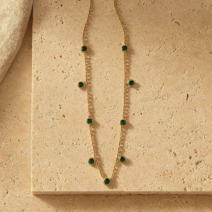 ANUSHKA JAIN JEWELLERY Emerald Drop Necklace