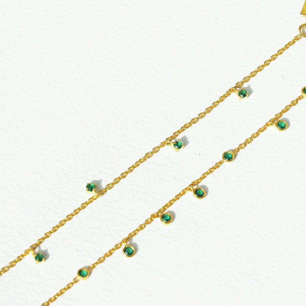 ANUSHKA JAIN JEWELLERY Emerald Drop Necklace