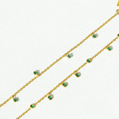 ANUSHKA JAIN JEWELLERY Emerald Drop Necklace