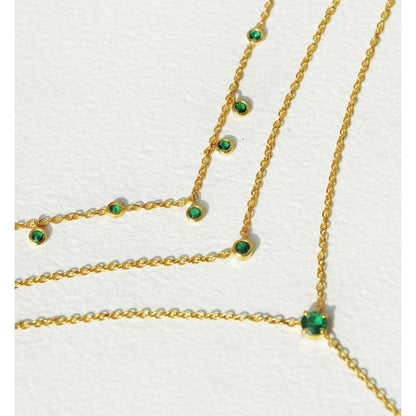 ANUSHKA JAIN JEWELLERY Emerald Drop Necklace