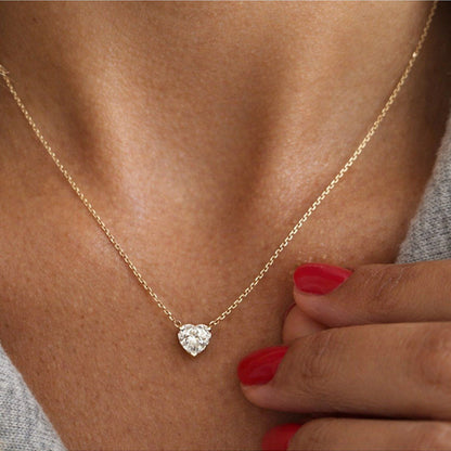 ANUSHKA JAIN JEWELLERY Heart Diamond Necklace