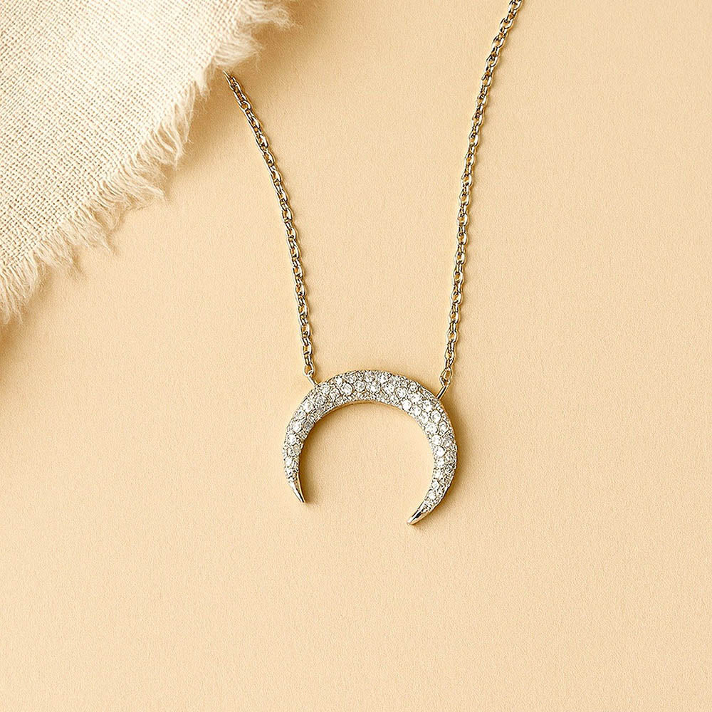 ANUSHKA JAIN JEWELLERY Horseshoe Diamond Necklace