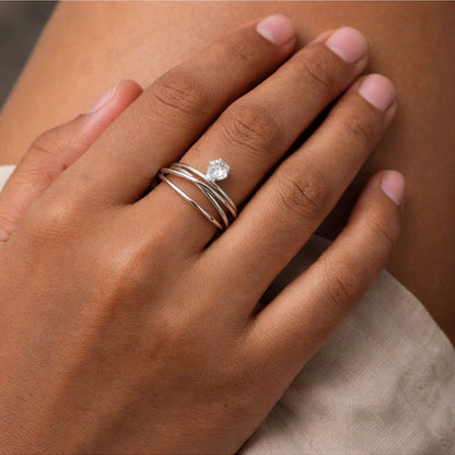 ANUSHKA JAIN JEWELLERY Spiral Diamond Ring