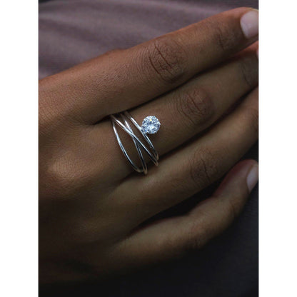 ANUSHKA JAIN JEWELLERY Spiral Diamond Ring