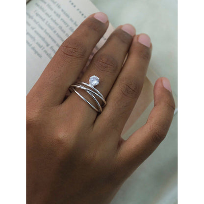 ANUSHKA JAIN JEWELLERY Spiral Diamond Ring