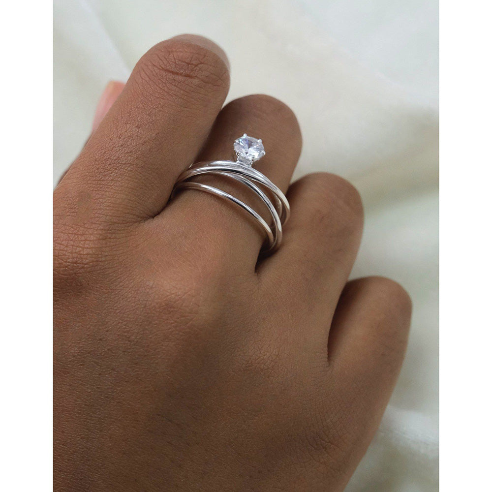 ANUSHKA JAIN JEWELLERY Spiral Diamond Ring