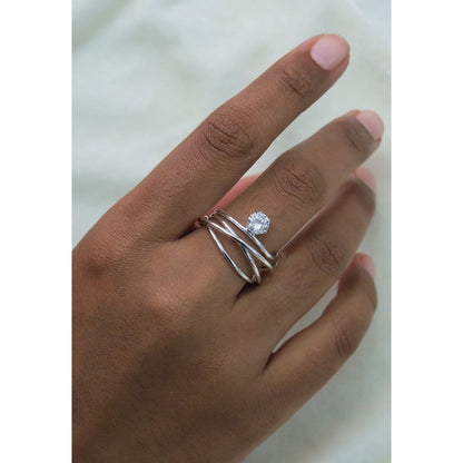 ANUSHKA JAIN JEWELLERY Spiral Diamond Ring