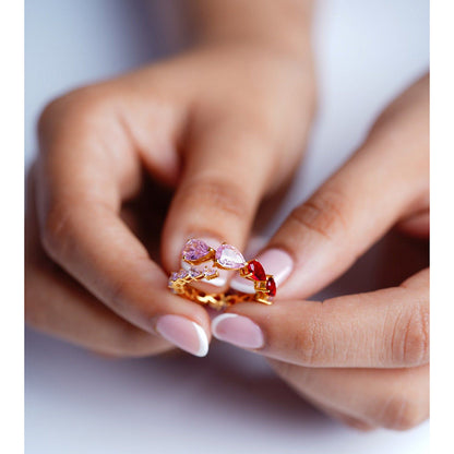 ANUSHKA JAIN JEWELLERY Cherry Blossom Eternity Ring