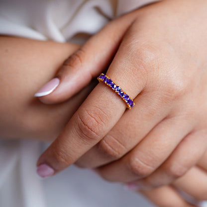 ANUSHKA JAIN JEWELLERY Lavender Love Eternity Ring