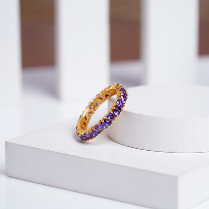 ANUSHKA JAIN JEWELLERY Lavender Love Eternity Ring