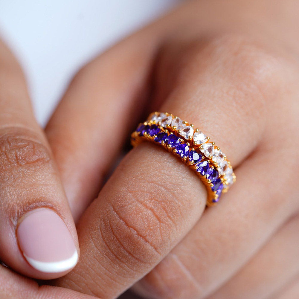 ANUSHKA JAIN JEWELLERY Lavender Love Eternity Ring