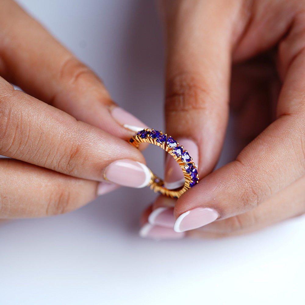 ANUSHKA JAIN JEWELLERY Lavender Love Eternity Ring