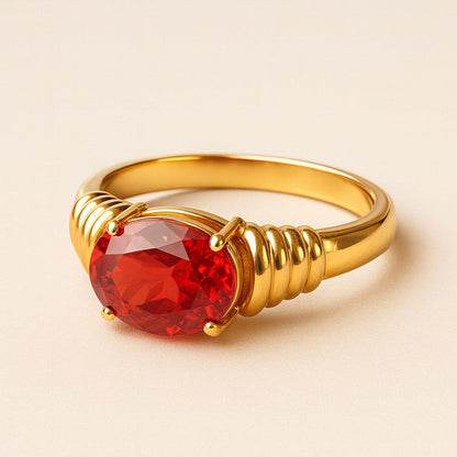 ANUSHKA JAIN JEWELLERY Red Royale Ring