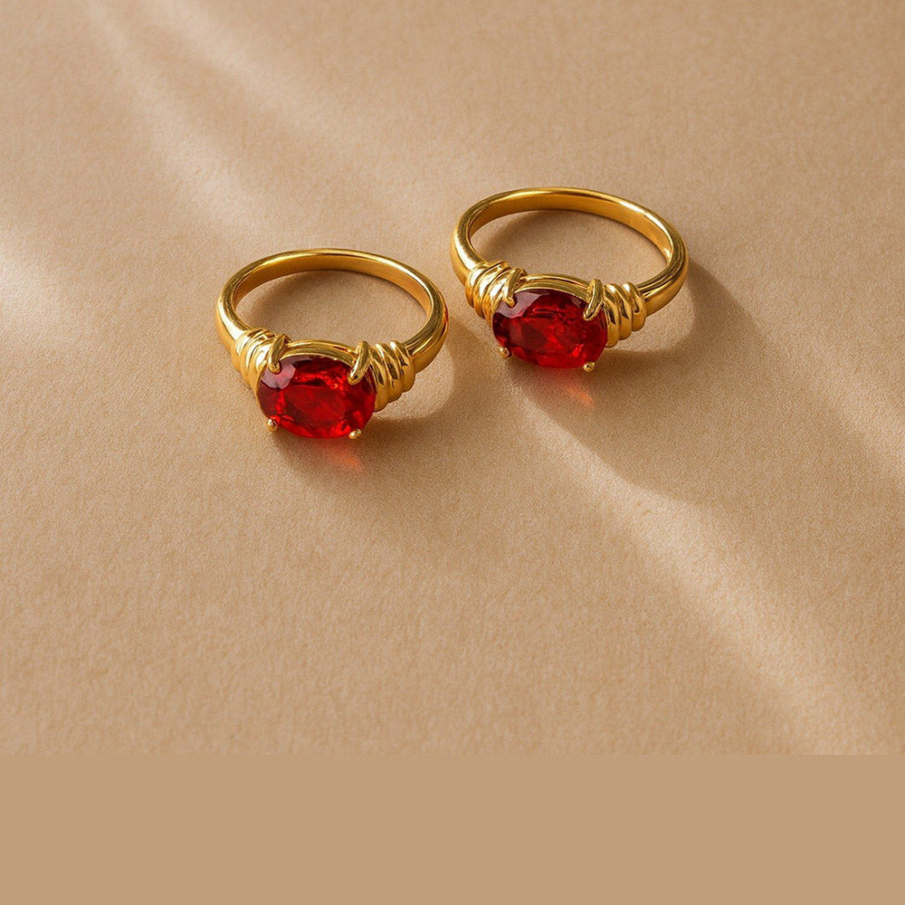 ANUSHKA JAIN JEWELLERY Red Royale Ring