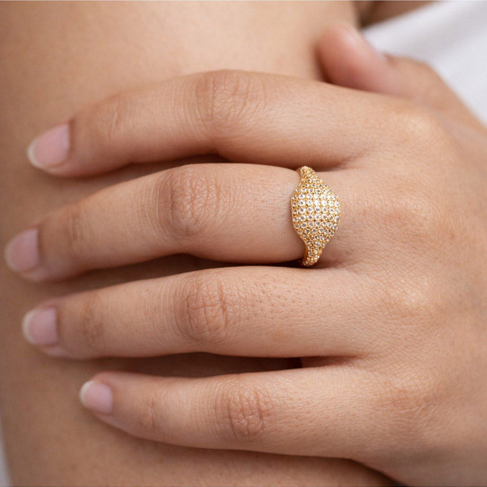 ANUSHKA JAIN JEWELLERY Soft Pink Signet Ring