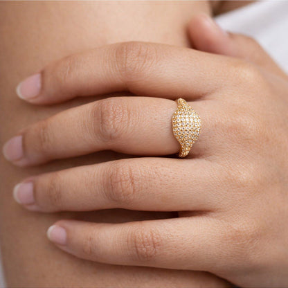 ANUSHKA JAIN JEWELLERY Soft Pink Signet Ring