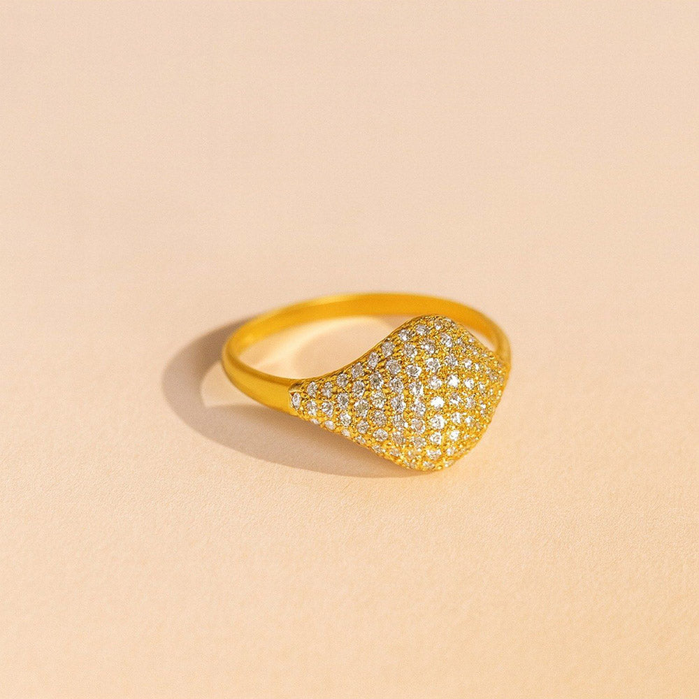 ANUSHKA JAIN JEWELLERY Soft Pink Signet Ring
