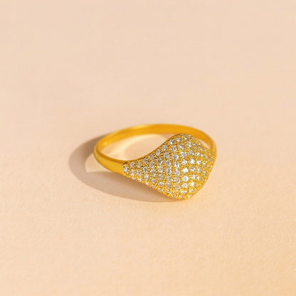 ANUSHKA JAIN JEWELLERY Soft Pink Signet Ring