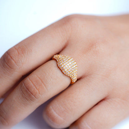 ANUSHKA JAIN JEWELLERY Soft Pink Signet Ring