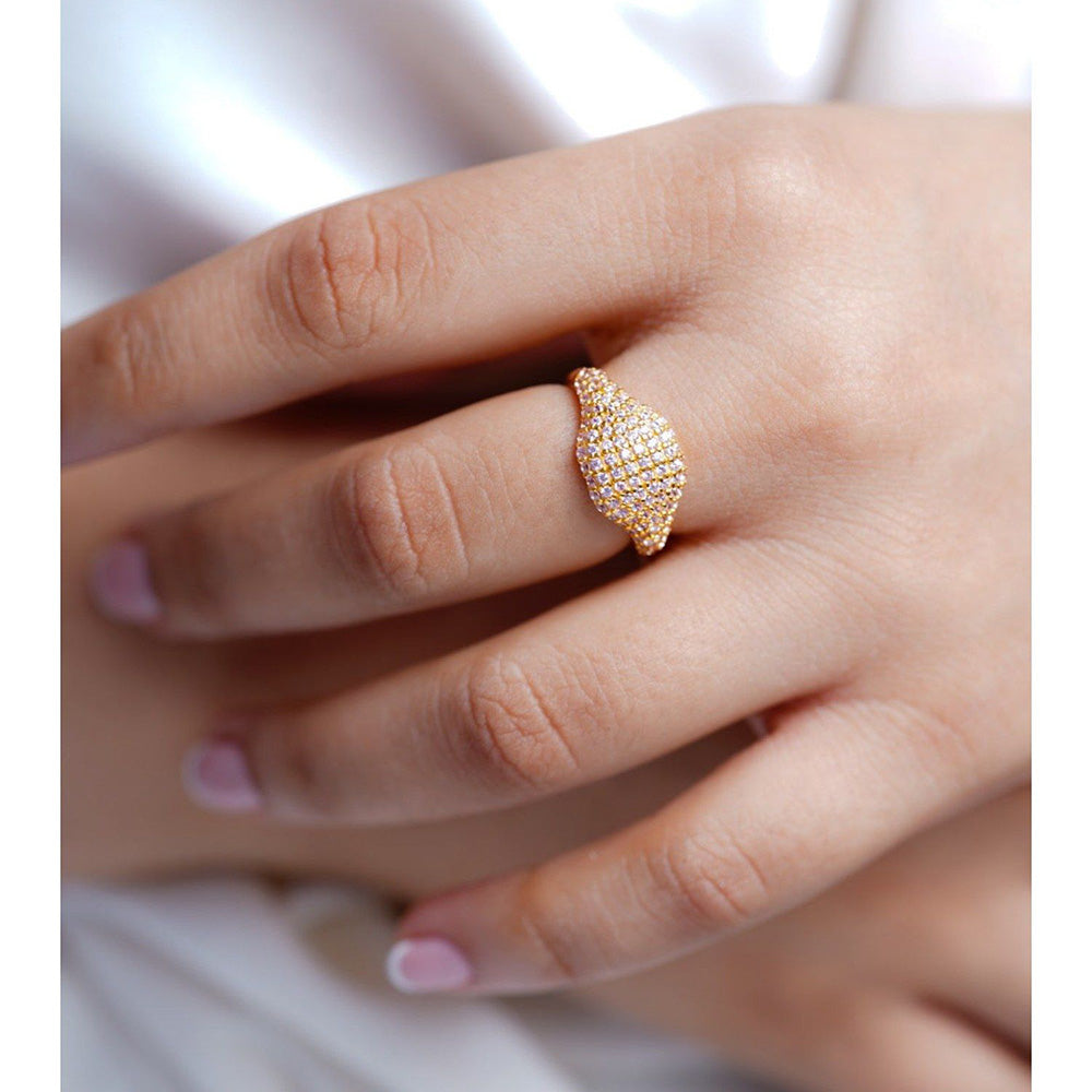 ANUSHKA JAIN JEWELLERY Soft Pink Signet Ring