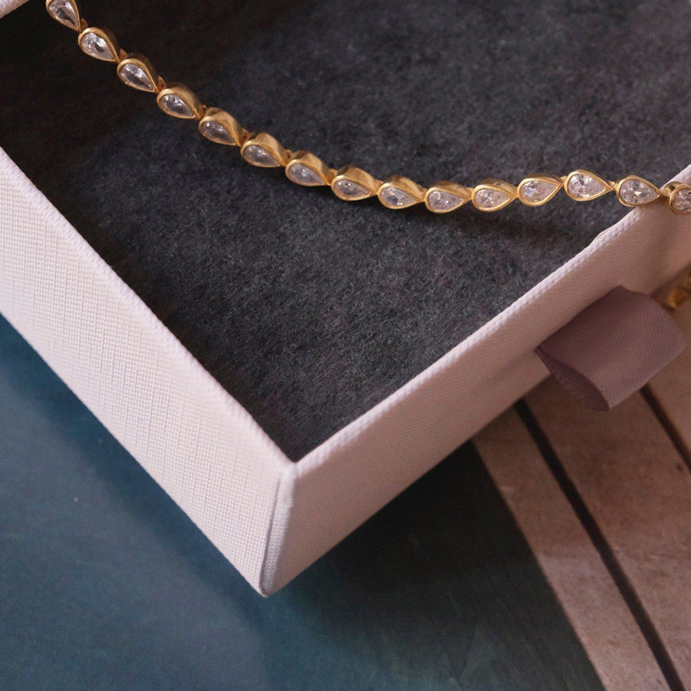 ANUSHKA JAIN JEWELLERY Pear Tennis Bracelet