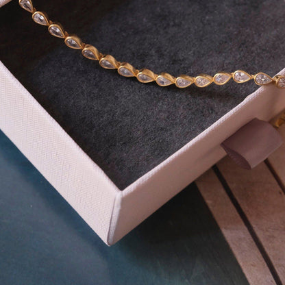 ANUSHKA JAIN JEWELLERY Pear Tennis Bracelet