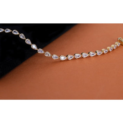 ANUSHKA JAIN JEWELLERY Pear Tennis Bracelet