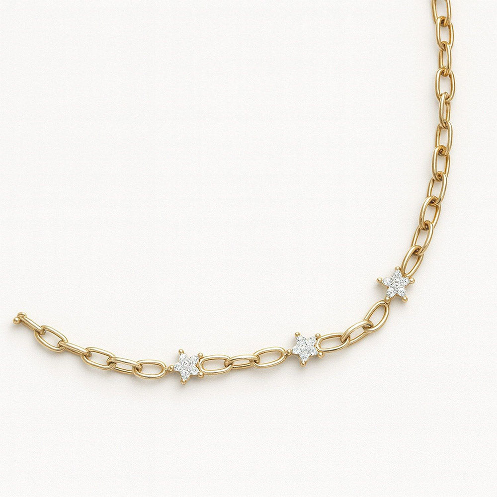 ANUSHKA JAIN JEWELLERY Triple Star Chain Bracelet