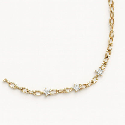 ANUSHKA JAIN JEWELLERY Triple Star Chain Bracelet