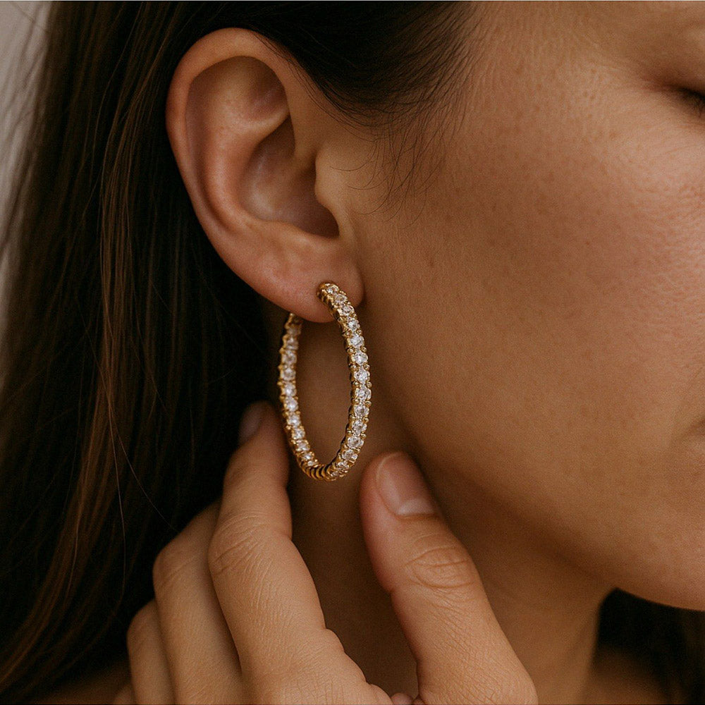 ANUSHKA JAIN JEWELLERY Inside Out Hoop Earring
