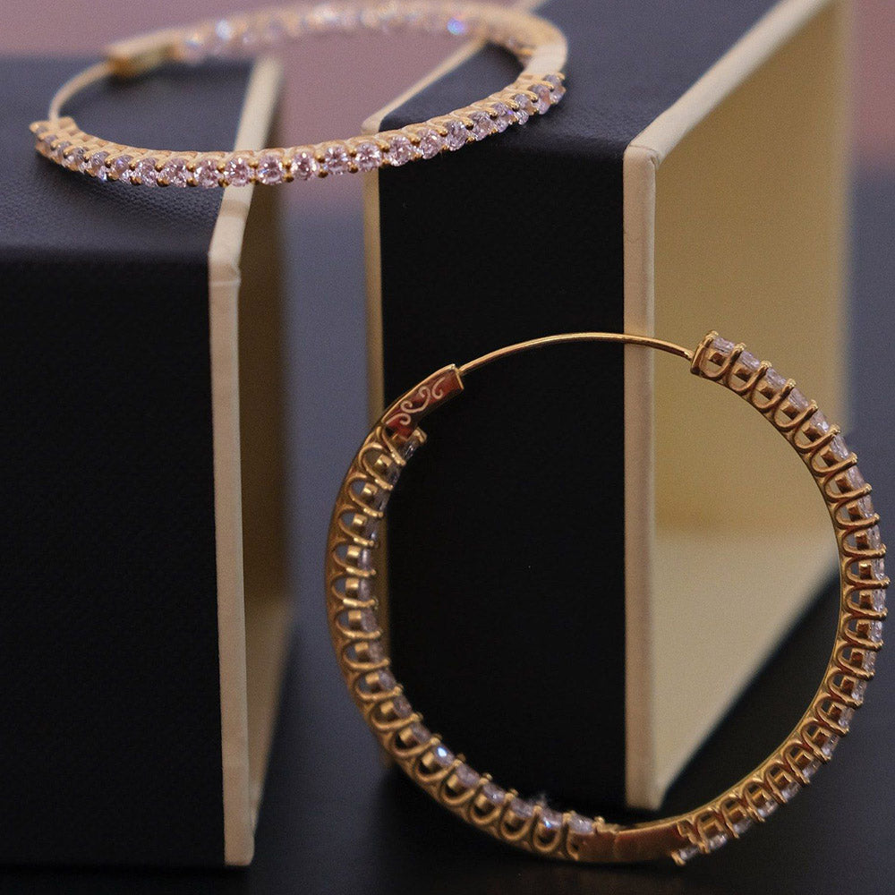 ANUSHKA JAIN JEWELLERY Inside Out Hoop Earring