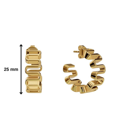 ANUSHKA JAIN JEWELLERY Wavy Hoops