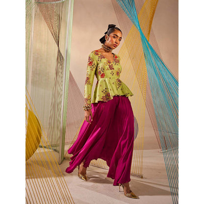 Anu Pellakuru Siya Embroidered Top with Pant (Set of 2)