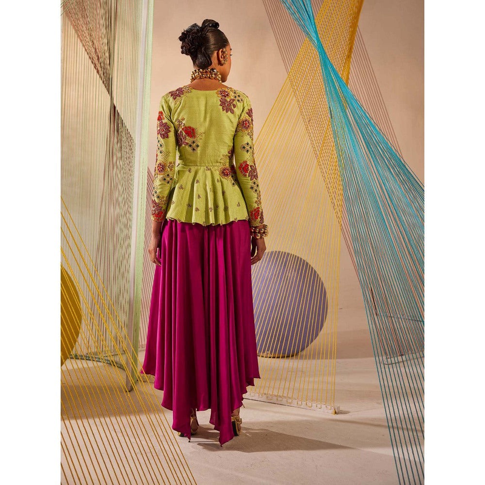 Anu Pellakuru Siya Embroidered Top with Pant (Set of 2)