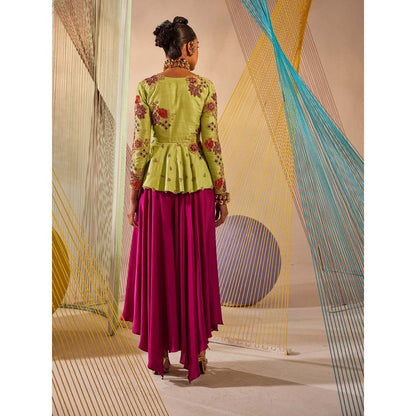 Anu Pellakuru Siya Embroidered Top with Pant (Set of 2)