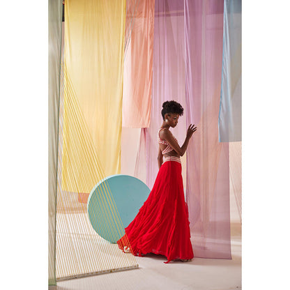 Anu Pellakuru Anaisa Embroidered Lehenga with Blouse (Set of 2)