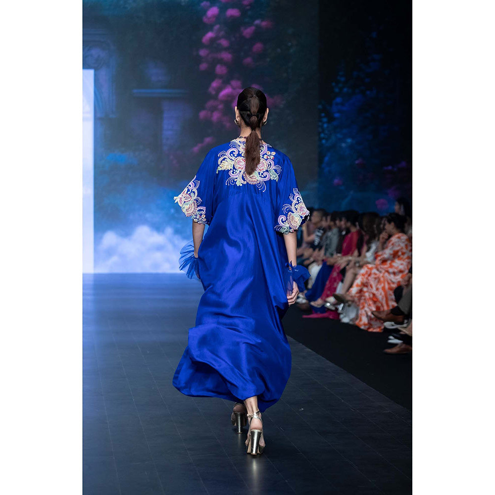 Anu Pellakuru Blue Tavishi Kaftan Dress with Inner (Set of 2)