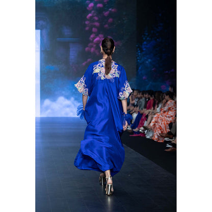 Anu Pellakuru Blue Tavishi Kaftan Dress with Inner (Set of 2)