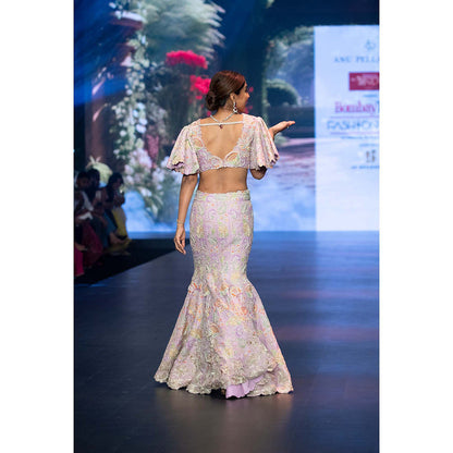 Anu Pellakuru Swarni Embroidered Lehenga with Blouse (Set of 2)