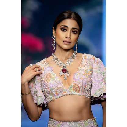 Anu Pellakuru Swarni Embroidered Lehenga with Blouse (Set of 2)