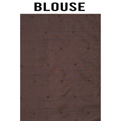 Aparnaa Brown Tussar Saree with Unstitched Blouse