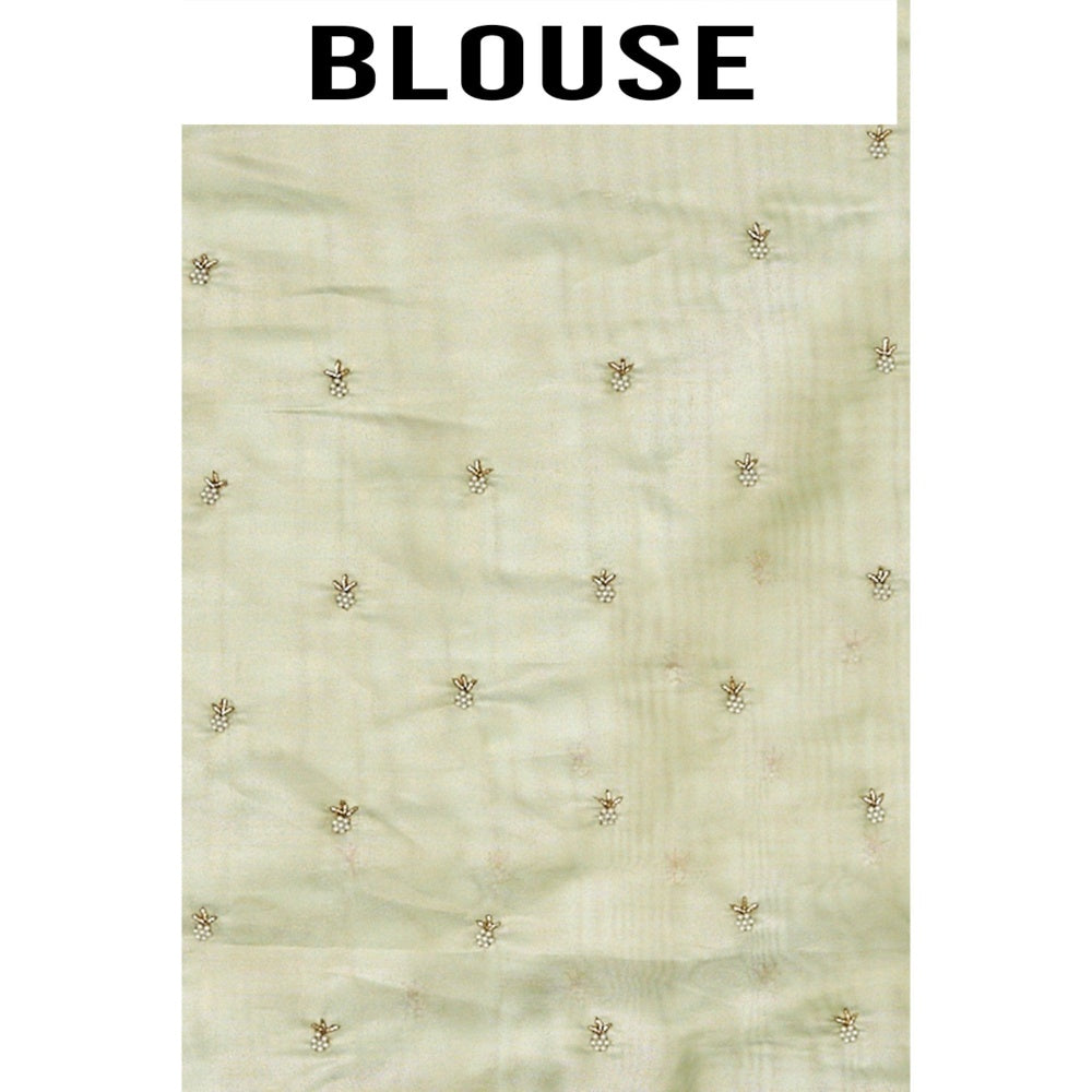 Aparnaa Green Pista Colour Raina Silk with Unstitched Blouse