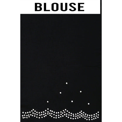 Aparnaa Black Pure Tussar Saree with Unstitched Blouse