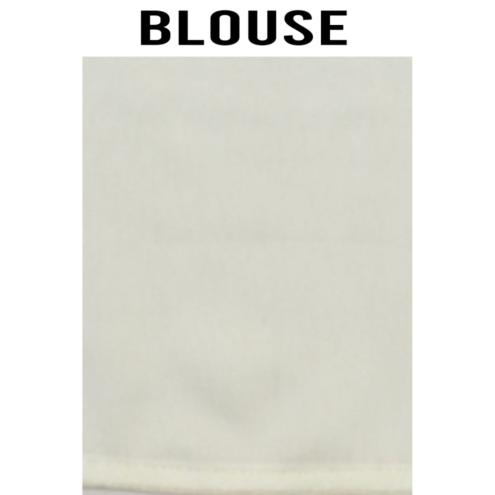Aparnaa White Organza Pearl Embroidered Border Saree with Unstitched Blouse