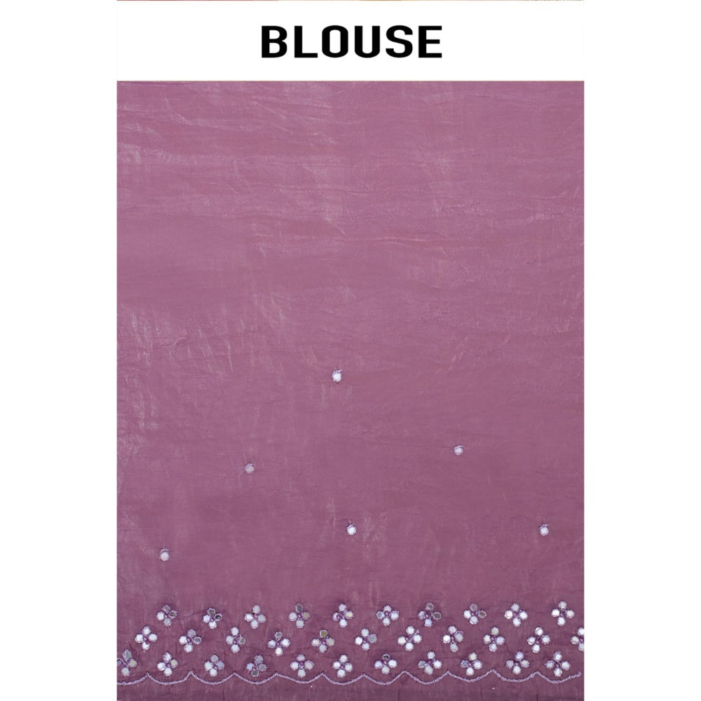 Aparnaa Lavender Fancy Crush Saree with Unstitched Blouse